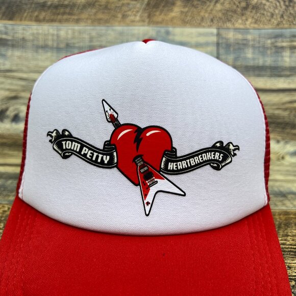 Tom Petty And The Heartbreakers Mens Trucker Hat Red Snapback Baseball Cap - Picture 3 of 8